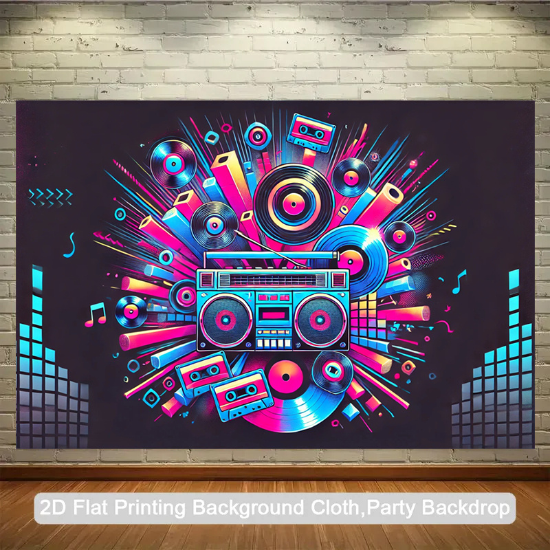 Audio Music Background - 2D plat, 1-delig product. Retro draagbare