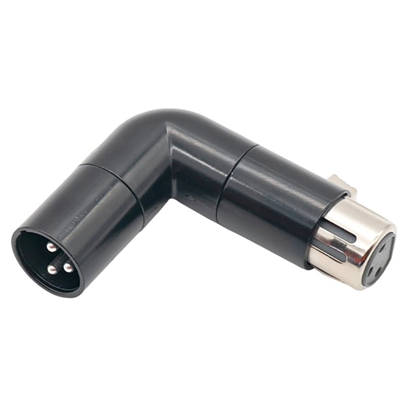Audio Interface Usb - Draaibare L-vormige XLR-adapter, 3-pins rechtshoekig M/F