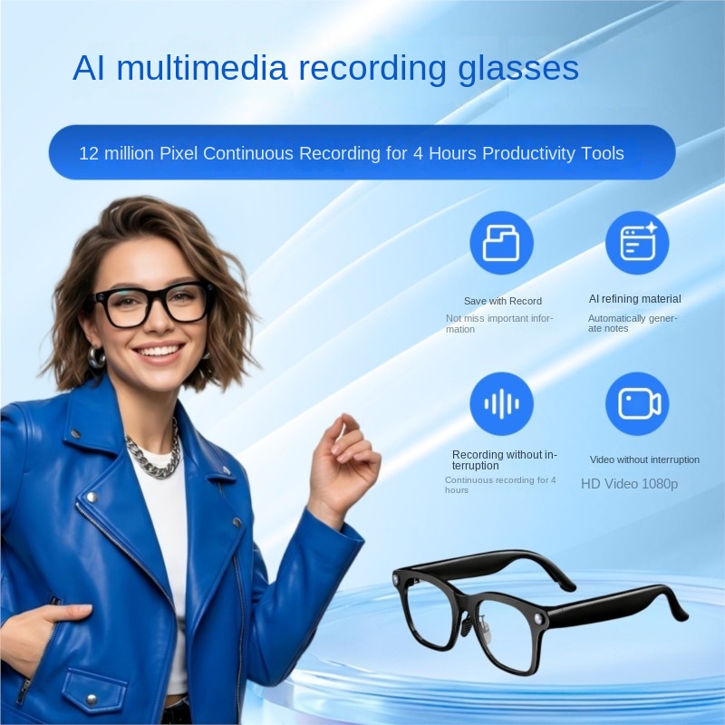 Audio Music To Video Ai Free - OLOIU Echowear Smart AI Smart Bril