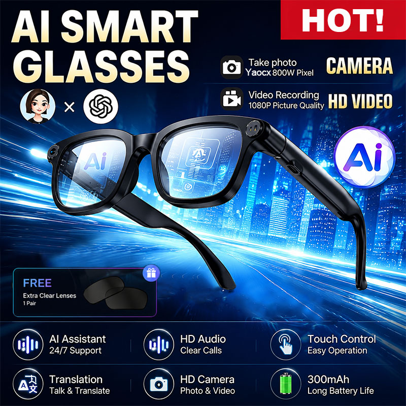 Audio Music To Video Ai Free - Nieuwe AI Smart Glasses 800W HD