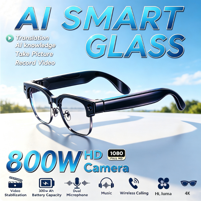 Audio Music To Video Ai Free - 800W HD Pixel Smart Bril voor