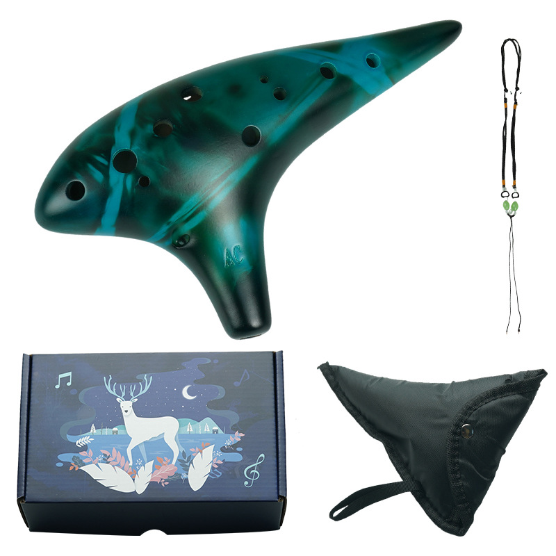 Ocarina Ceramic - Keramische Ocarina 12-gaats Alto C-toon voor