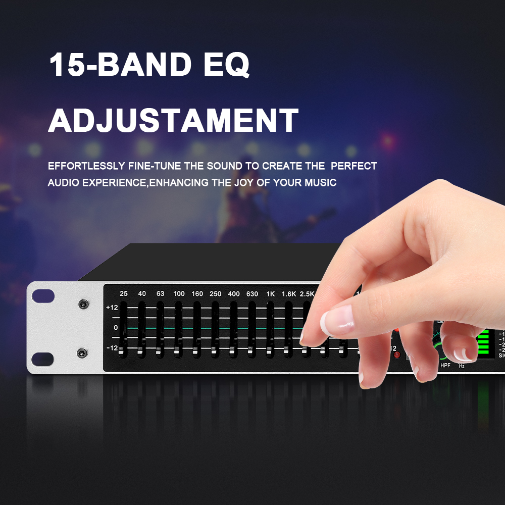 Eq215 Dual 15-bands grafische  - Audio Music Mixer recensie en prijs