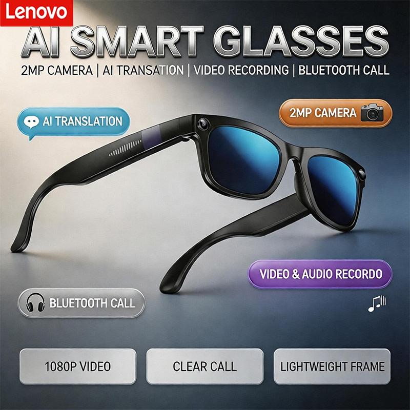Lenovo AI Bluetooth Smart Bril - Audio Music Recording recensie en prijs