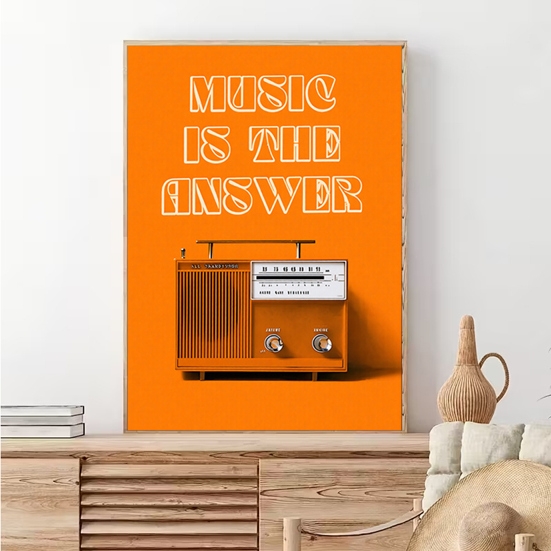 Vintage Radio Wandkunst Lijstv - Audio Music Background recensie en prijs