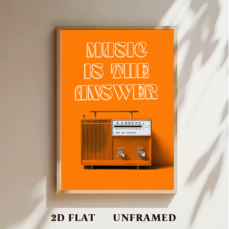 Vintage Radio Wandkunst Lijstv - Audio Music Background recensie en prijs