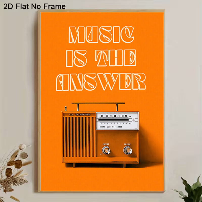 Vintage Radio Wandkunst Lijstv - Audio Music Background recensie en prijs