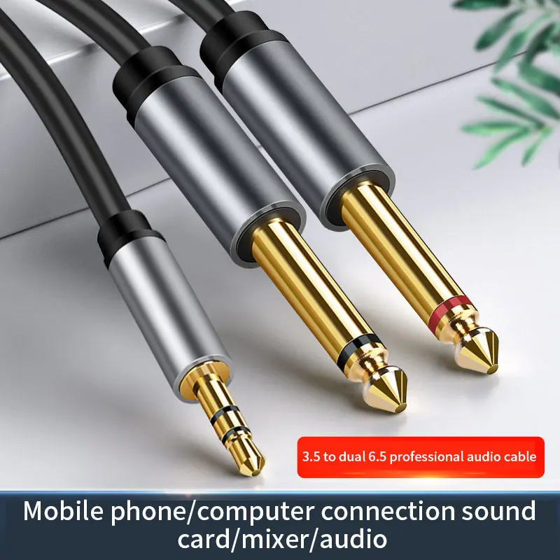 3,5 mm naar dubbele 6,5 mm TRS - Audio Music Mixer recensie en prijs