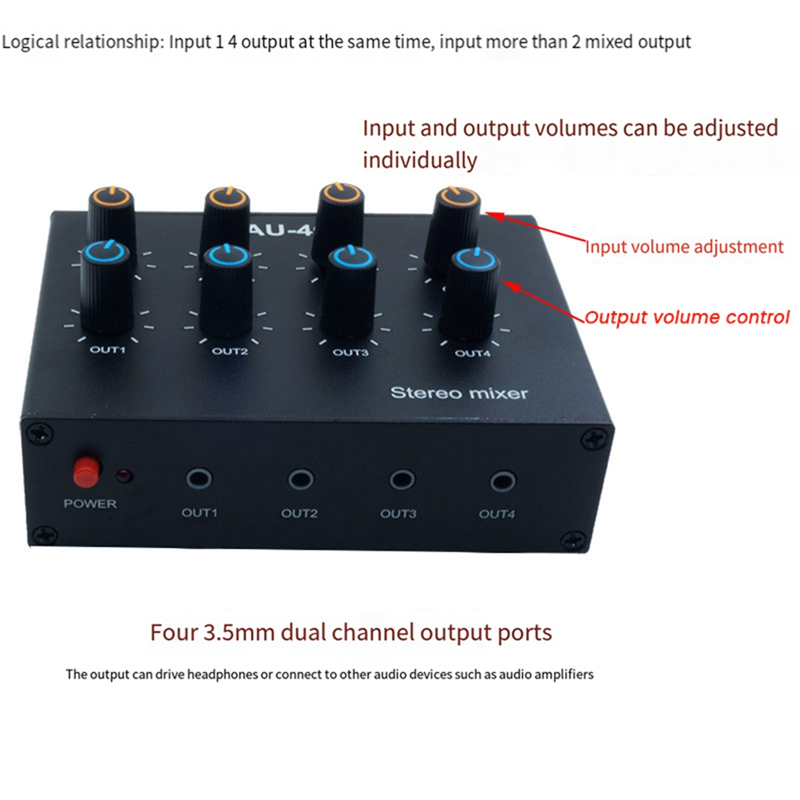 M07K-AU-404 Stereogeluid Vier  - Audio Music Mixer recensie en prijs