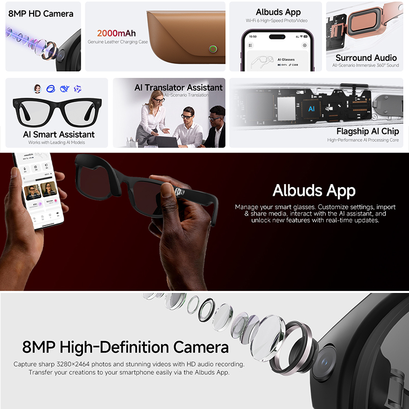 2026 Nieuwe AI Smart Glasses 8 - Audio Music To Video Ai Free recensie en prijs