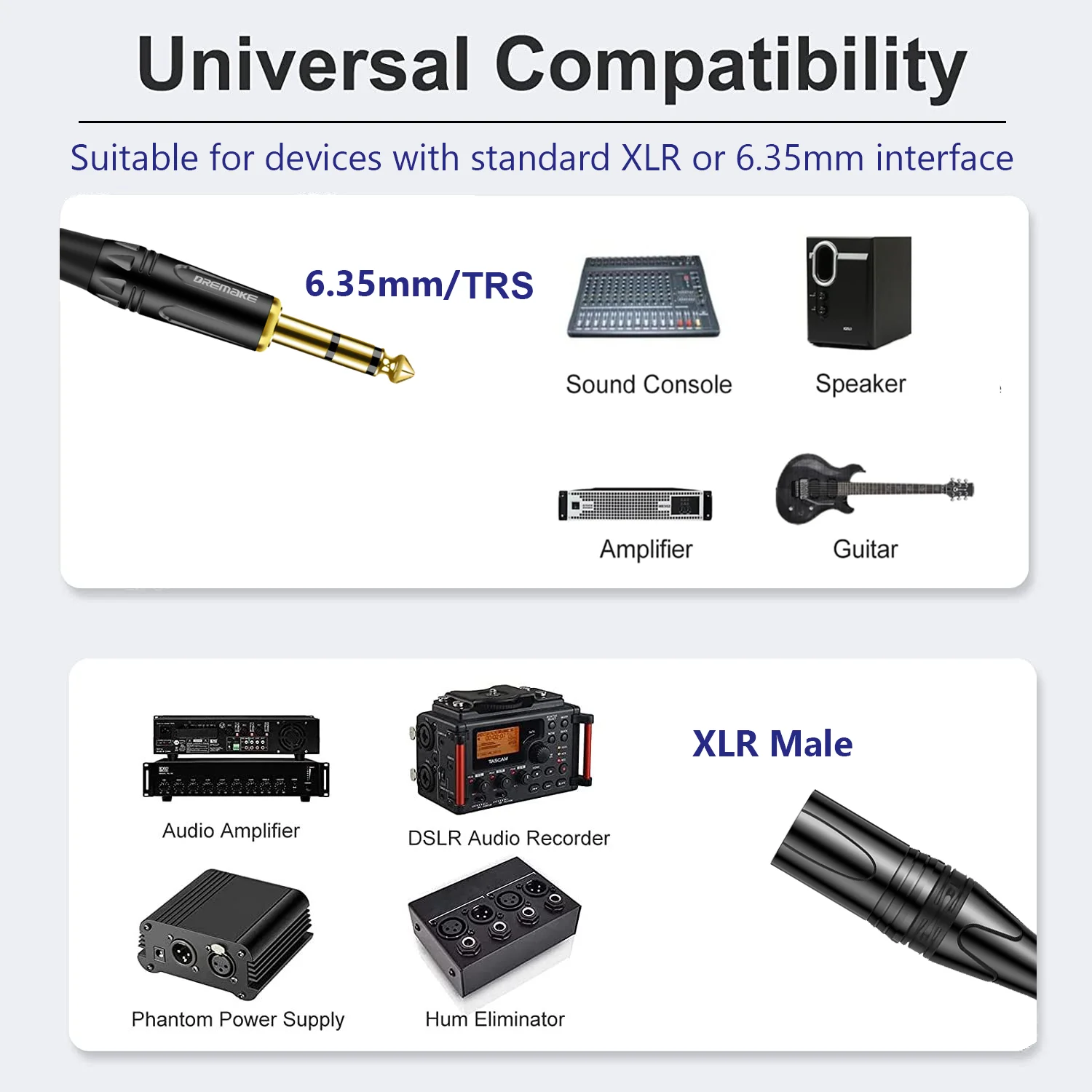 XLR Male Naar 6.35mm TRS Gebal - Audio Music Mixer recensie en prijs