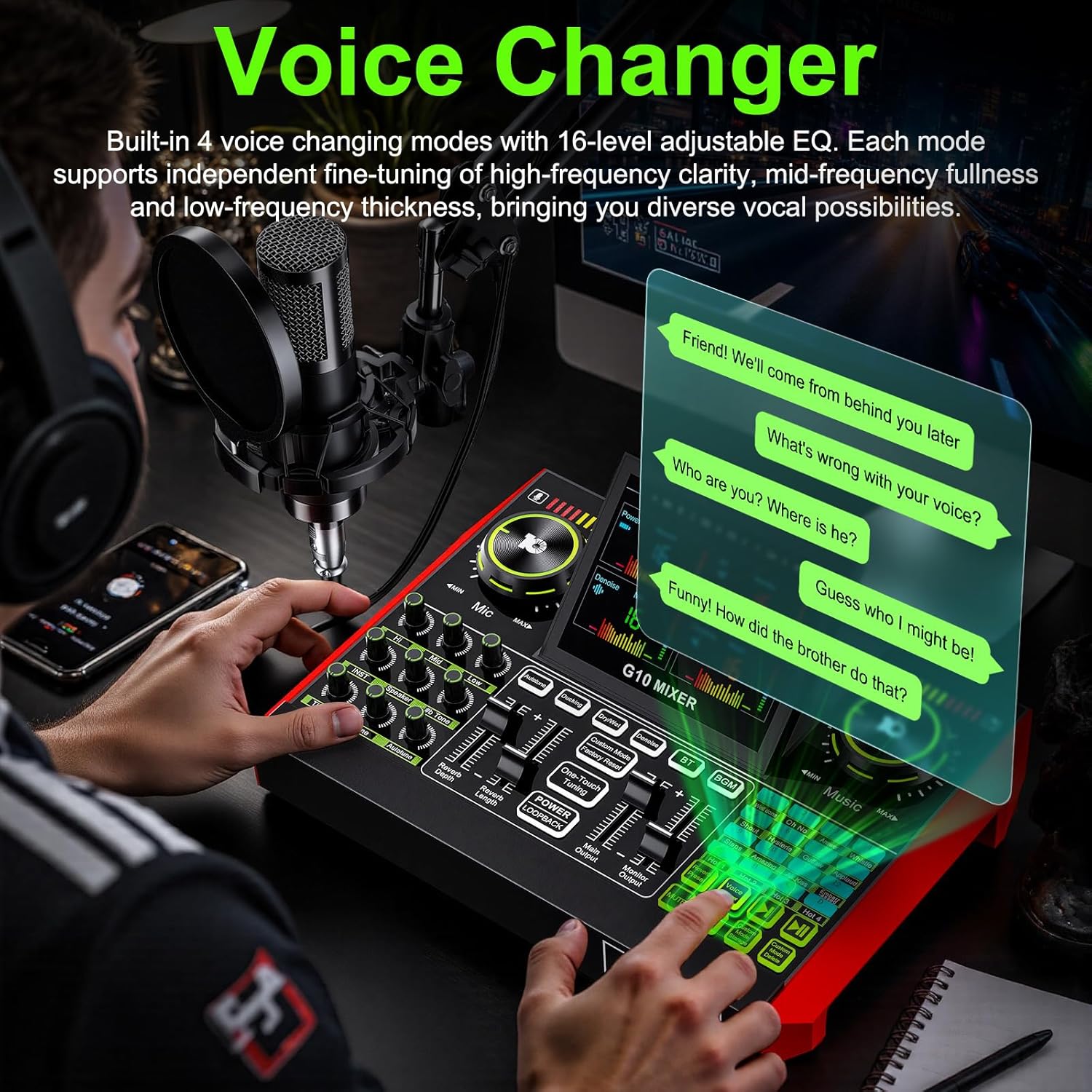 Tenlamp G10 Live streaming aud - Audio Music Mixer recensie en prijs