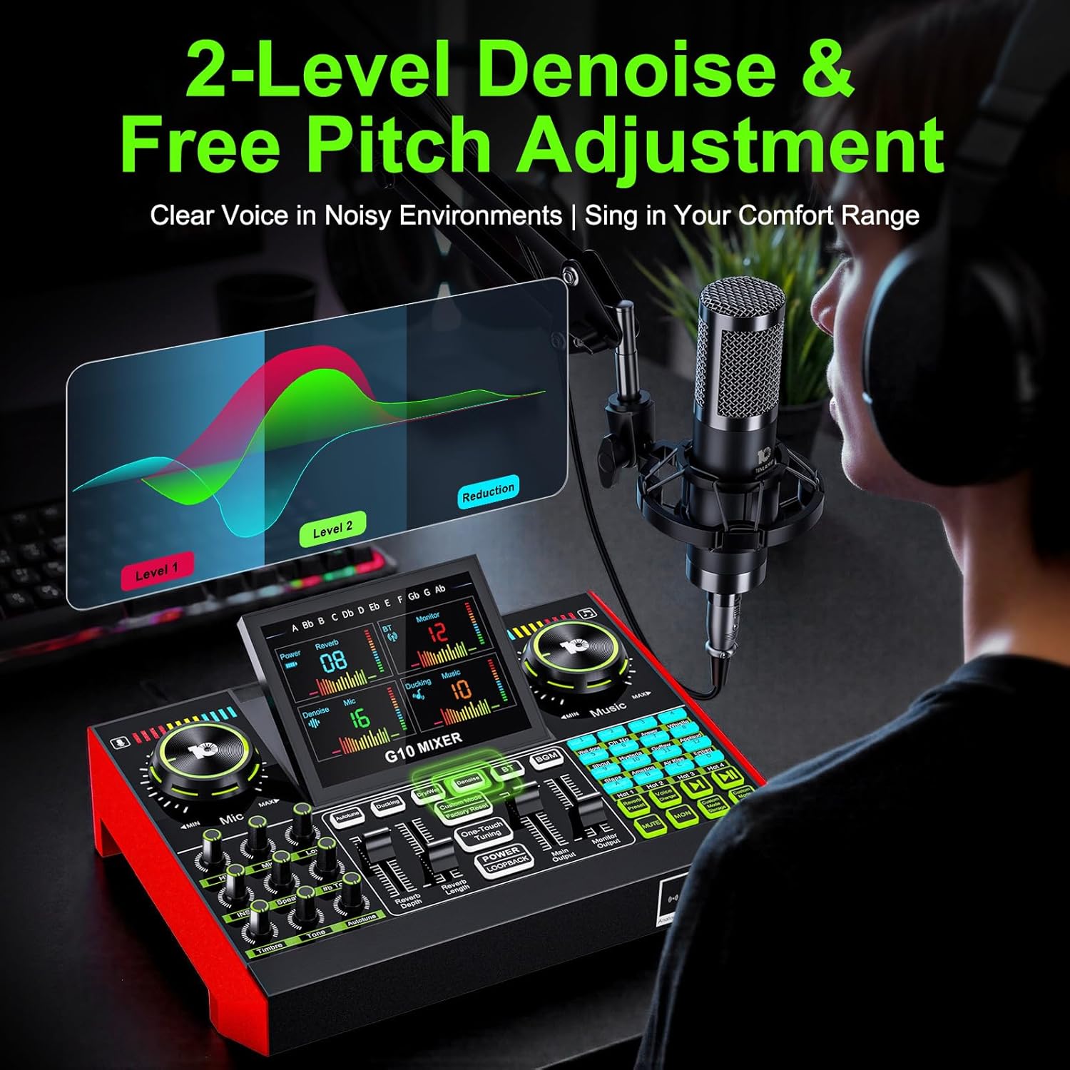 Tenlamp G10 Live streaming aud - Audio Music Mixer recensie en prijs