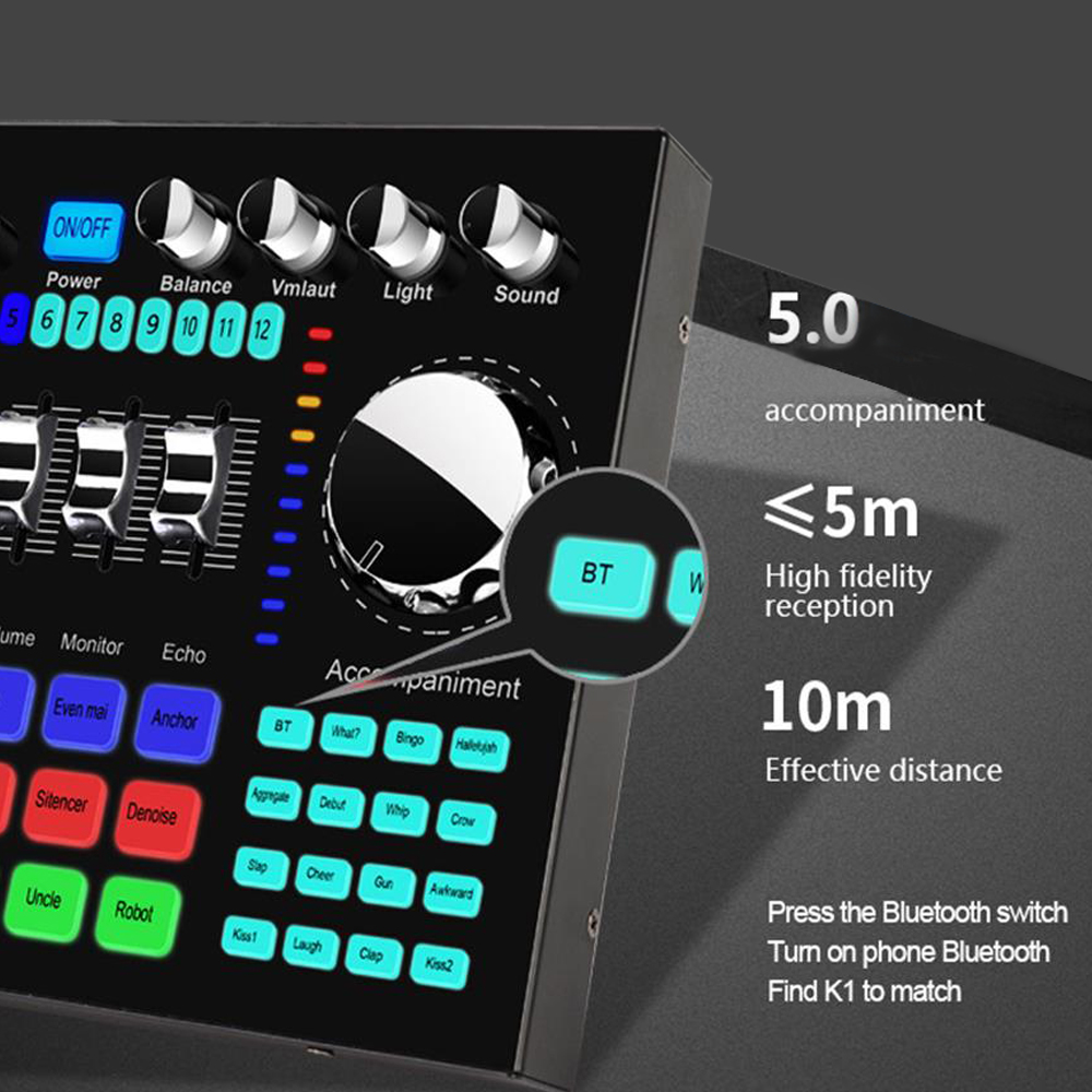 K1 Audio Mixer Live Sound Card - Audio Music Changer recensie en prijs